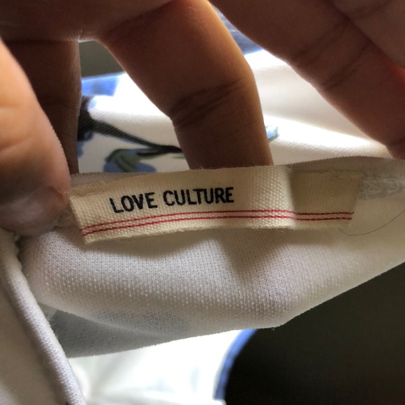 White and blue flower print dress - Picture 6 of 6